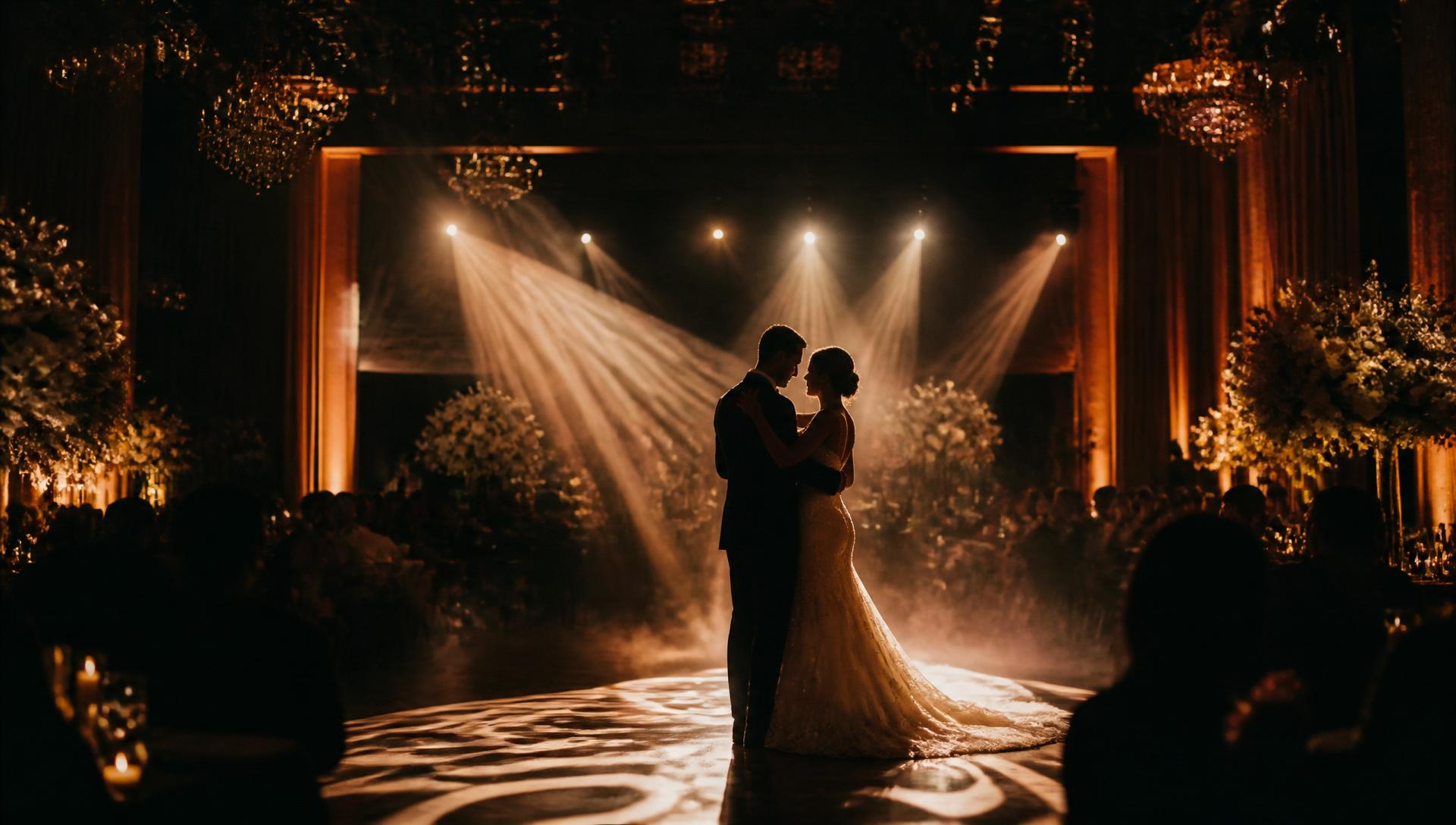 First dance under warm stage lighting produced by Hammerhead